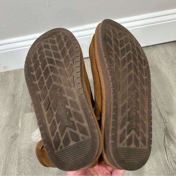 Koolaburra By Ugg Victoria Short Girl Youth Chestnut Tan Winter Bow Boots Size 4 - Picture 8 of 9